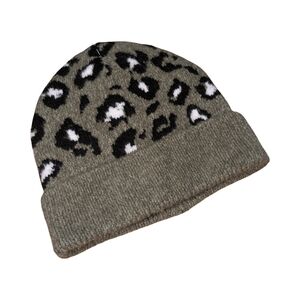 2/$5-Leopard Print Beanie - Green, Black And White By American Eagle NWT
